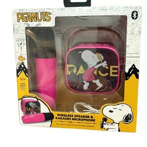 Peanuts Snoopy Wireless Karaoke Microphone & Bluetooth Speaker | NIB